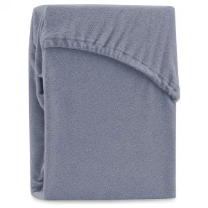 Froté prestieradlo s gumou AmeliaHome Ruby tmavosivé, veľkosť 80-90x200+30