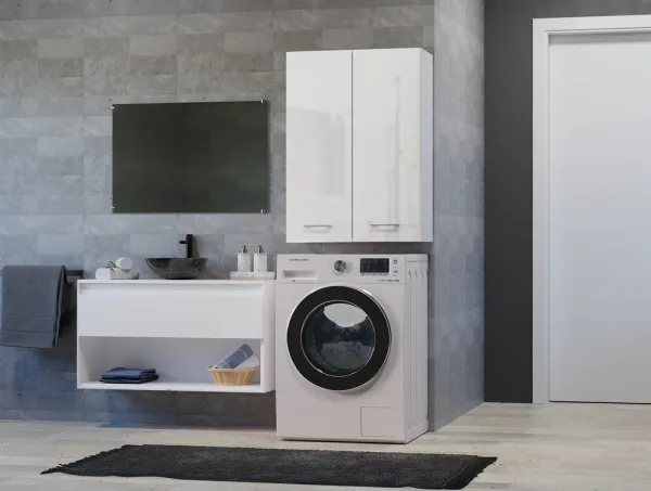 TP Living Dubová kúpeľňová skrinka POLA lesklá biela