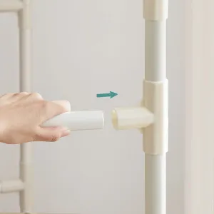 SONGMICS Dvojitý šatníkový stojan Lucaro 157 cm biely