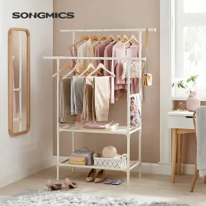 SONGMICS Dvojitý šatníkový vešiak Lucaro 171 cm biely