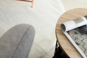 Dywany Lusczow Guľatý koberec BUNNY biely, veľkosť kruh 80
