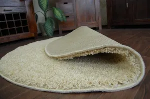 Dywany Lusczow Guľatý koberec SHAGGY Hiza 5 cm cesnakový, veľkosť kruh 100