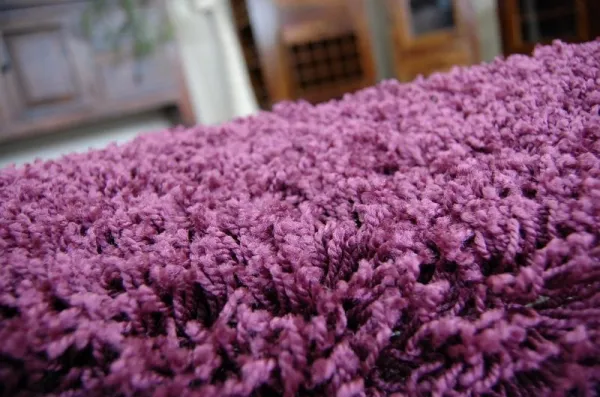 Dywany Lusczow Guľatý koberec SHAGGY HIZA 5 cm fialový, veľkosť kruh 100