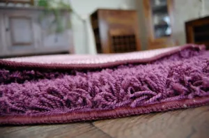 Dywany Lusczow Guľatý koberec SHAGGY HIZA 5 cm fialový, veľkosť kruh 100