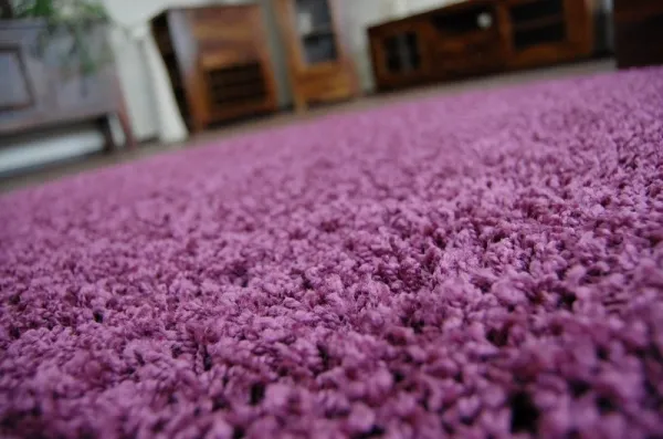 Dywany Lusczow Guľatý koberec SHAGGY HIZA 5 cm fialový, veľkosť kruh 100