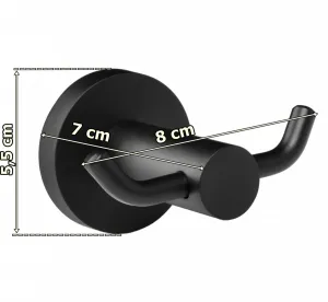 Podkrovný držiak na uteráky Giaras čierny