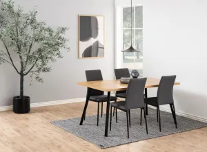 Actona Jedálenská stolička Demina tmavo sivá