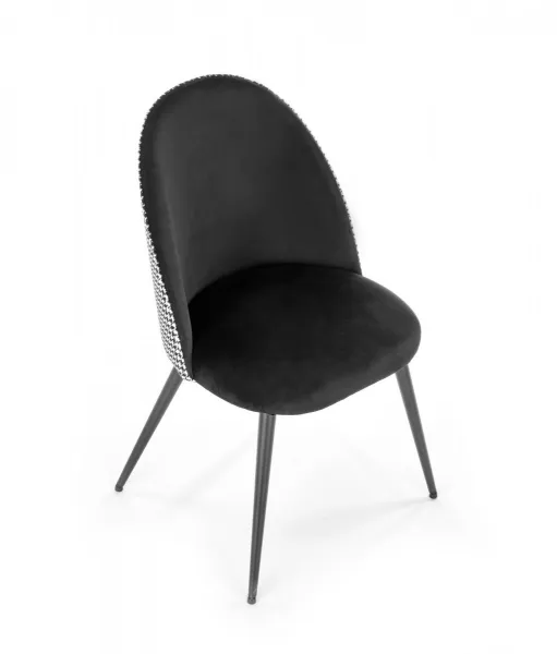 HALMAR Jedálenská stolička K478 čierna/biela