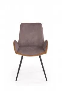 HALMAR Jedálenská stolička Mauve sivá/hnedá