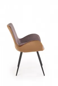 HALMAR Jedálenská stolička Mauve sivá/hnedá