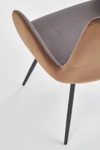 HALMAR Jedálenská stolička Mauve sivá/hnedá