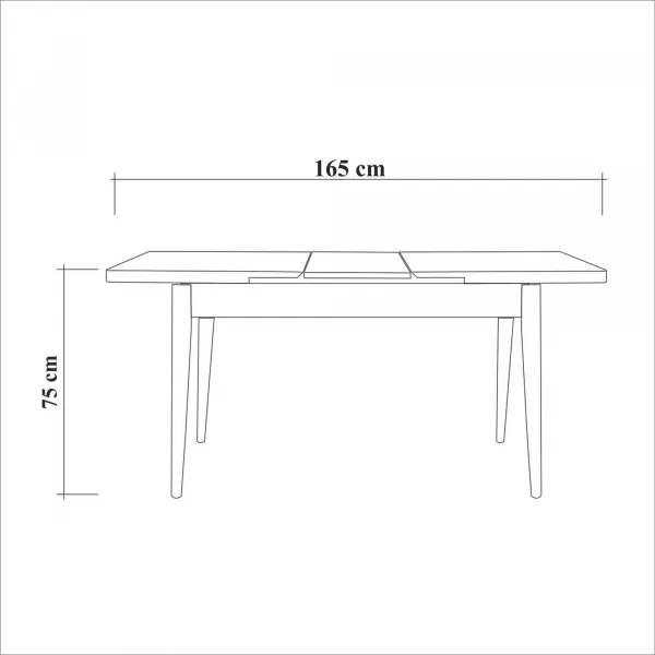 Hanah Home Jedálenský set Vina 5D orech/antracit