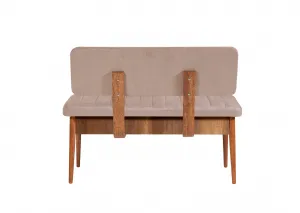 Hanah Home Jedálenský set Vina 4D orech/béžová