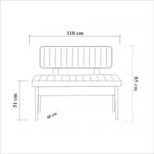 Hanah Home Jedálenský set Vina 5D orech/antracit