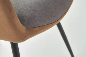 HALMAR Jedálenská stolička Mauve sivá/hnedá
