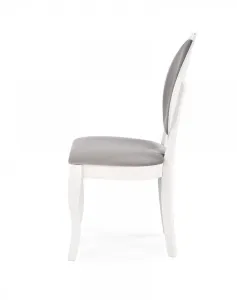 HALMAR Jedálenská stolička Kol biela/sivá