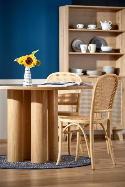 HALMAR Jedálenský stôl AZUL 120 cm prírodný dub/hnedý