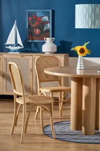 HALMAR Jedálenský stôl AZUL 120 cm prírodný dub/hnedý