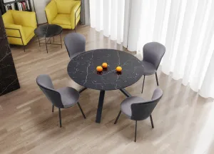 HALMAR Jedálenský rozkladací stôl Vertigo čierny