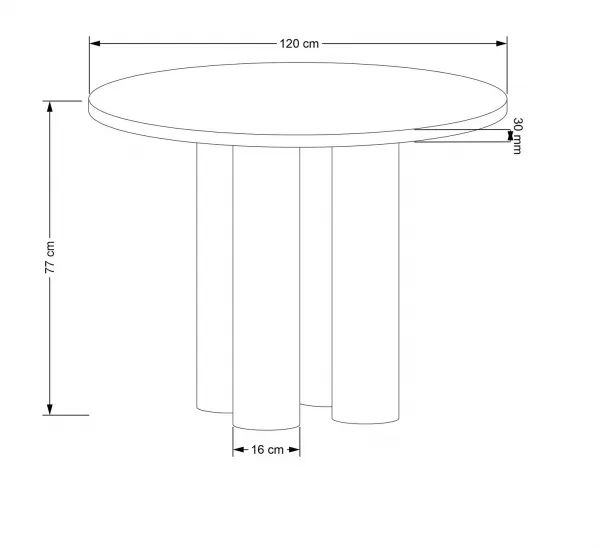 HALMAR Jedálenský stôl AZUL 120 cm prírodný dub/hnedý