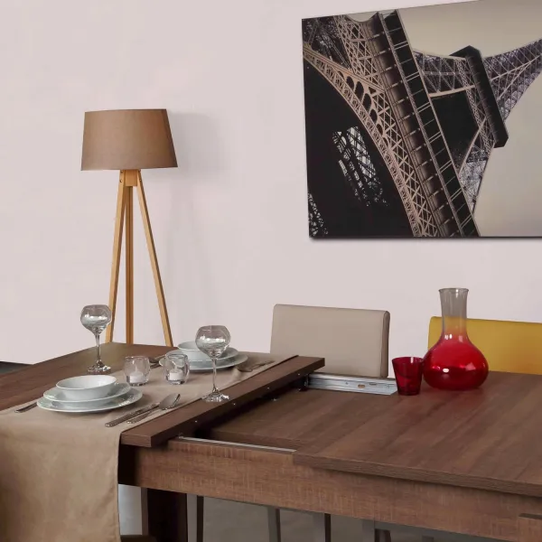 Hanah Home Jedálenský rozkladací stôl Huqqa 150/170 cm dub Santana tmavý
