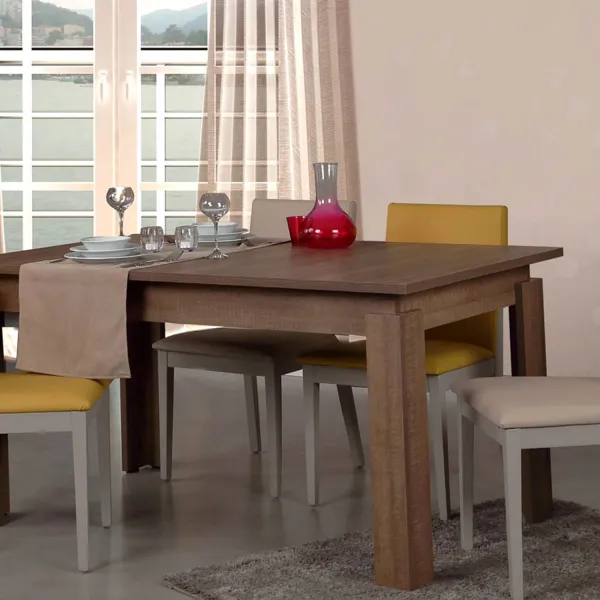 Hanah Home Jedálenský rozkladací stôl Huqqa 150/170 cm dub Santana tmavý