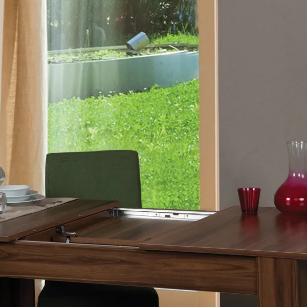 Hanah Home Jedálenský rozkladací stôl Bois 150/170 cm orech