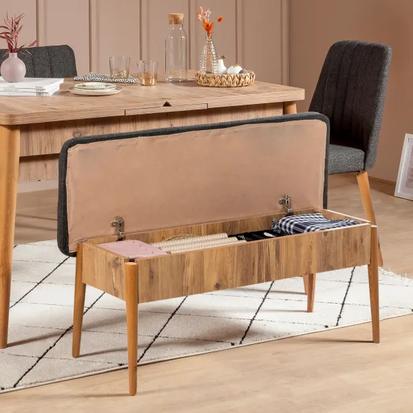 Hanah Home Jedálenský set Vina 5D borovica atlantická/antracit
