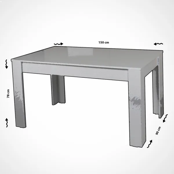 Hanah Home Jedálenský rozkladací stôl Bois 150/170 cm orech
