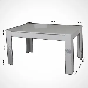 Hanah Home Jedálenský rozkladací stôl Bois 150/170 cm orech