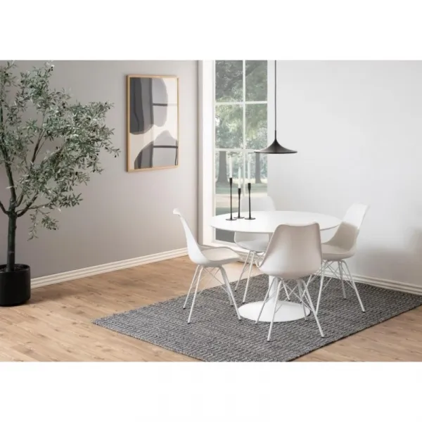 Okrúhly Jedálenský Stôl Ibiza, Ø 110 Cm, Biely Lak