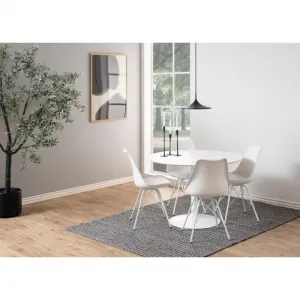 Okrúhly Jedálenský Stôl Ibiza, Ø 110 Cm, Biely Lak