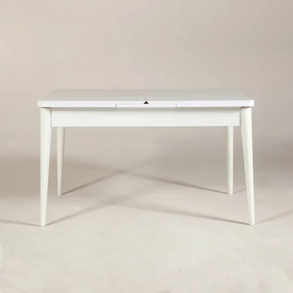 Hanah Home Jedálenský rozkladací stôl Vina 129/163 cm biely
