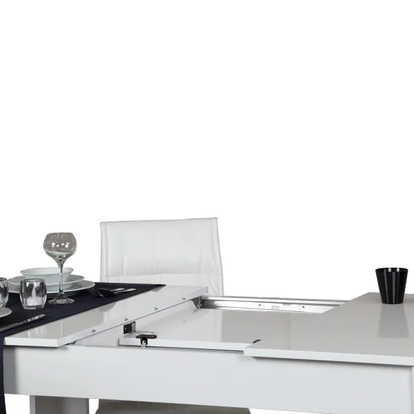 Hanah Home Jedálenský stôl OBLO 80 cm biely