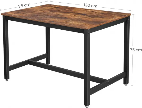 Jedálenský stôl VASAGLE Diny hnedý