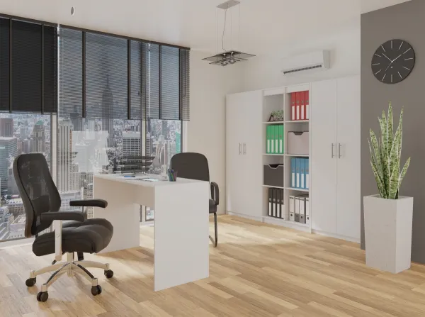 TP Living Kancelárska knižnica OLIV 2D biela