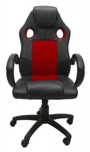 TP Living Kancelárske kreslo Enzo čierne/červené