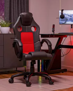 TP Living Kancelárske kreslo Enzo čierne/červené