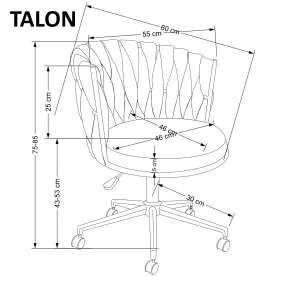 HALMAR Kancelářské křeslo TALON šedé
