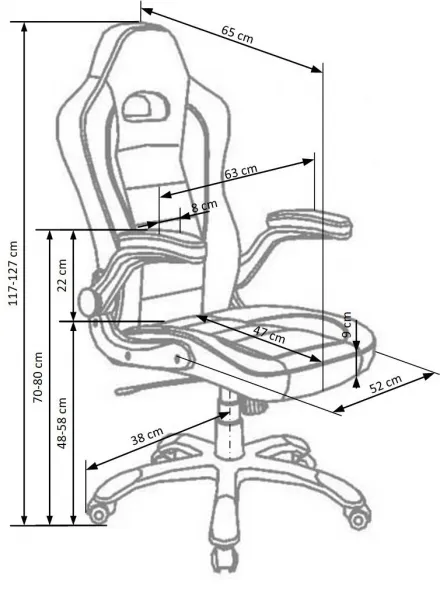 HALMAR Kancelárske kreslo LOTUS sivo-čierne
