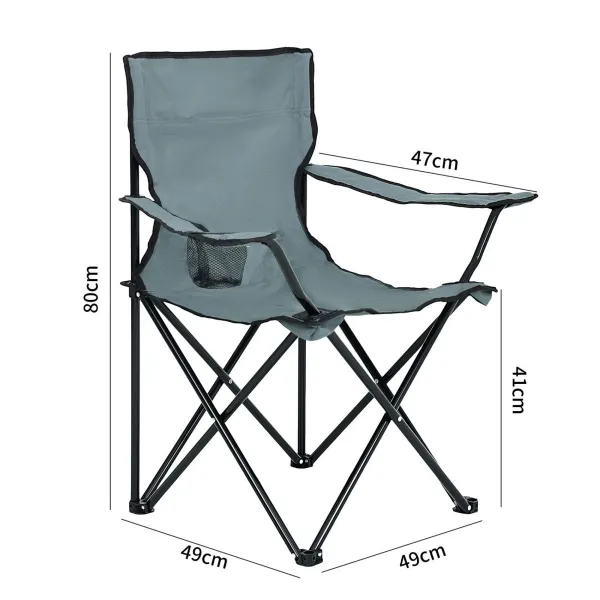 Ak furniture Kempingová stolička ANTER sivá