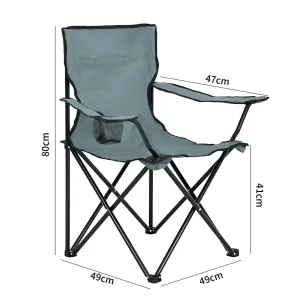 Ak furniture Kempingová stolička ANTER sivá