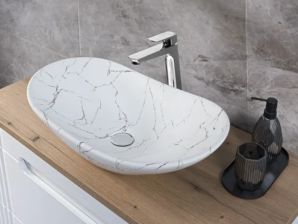 ArtCom Keramické umývadlo LENA MW17 | biela 60 cm