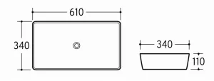 ArtCom Keramické umývadlo UM-6275 SLIM 2 | biela 60 cm