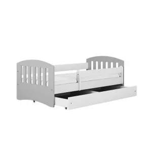 Kocot kids Klasická detská posteľ Babydreams sivá, varianta 80x140, se šuplíky, s matrací