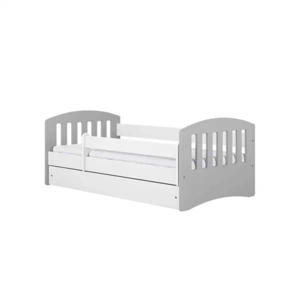 Kocot kids Klasická detská posteľ Babydreams sivá, varianta 80x140, se šuplíky, s matrací