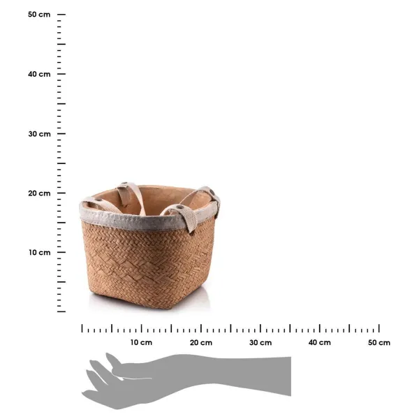 Mondex Keramický kvetináč Rosita Cube 16,5 cm hnedý