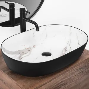 Keramické umývadlo na dosku REA CLEO BLACK AIAX MATT