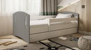 Kocot kids Klasická detská posteľ Babydreams sivá/biela, varianta 80x180, bez šuplíků, s matrací