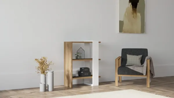 Knižnica Gaye Walnut White